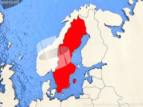 Image of Sweden on map