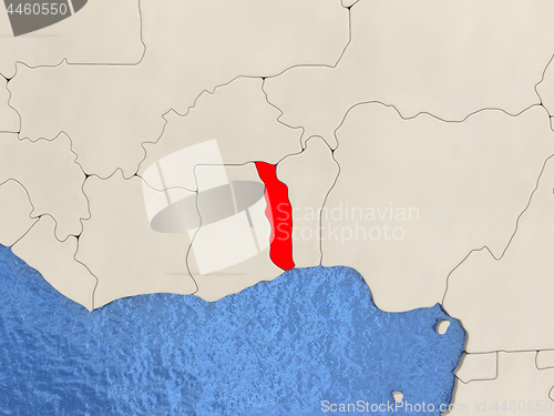 Image of Togo on map