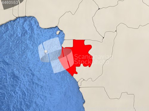 Image of Gabon on map