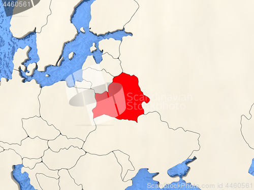 Image of Belarus on map