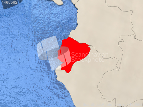 Image of Ecuador on map