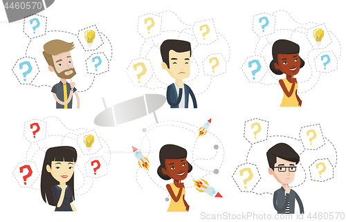 Image of Vector set of business characters.