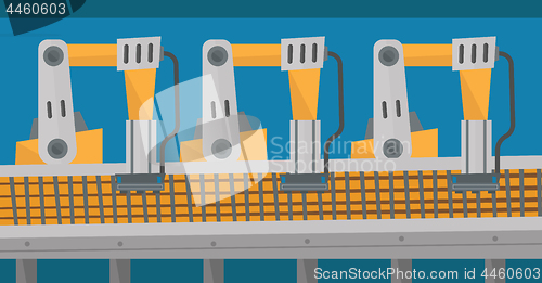 Image of Automated robotic conveyor belt.