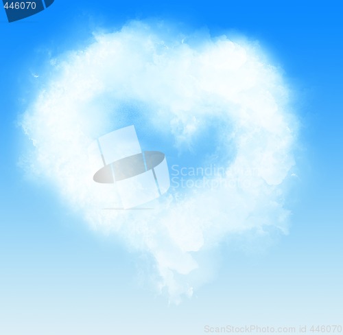 Image of Cloud as heart