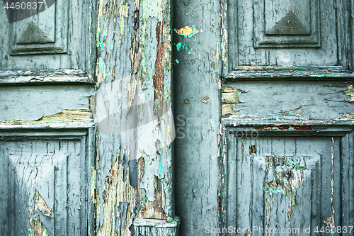 Image of grungy paint layer on old door