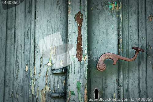 Image of weathered wood texture on old door