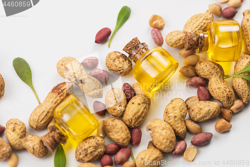 Image of Natural peanut with oil in a glass