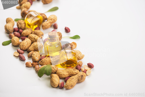 Image of Natural peanut with oil in a glass