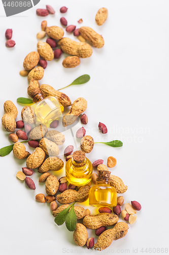 Image of Natural peanut with oil in a glass