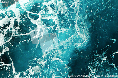 Image of blue sea water texture