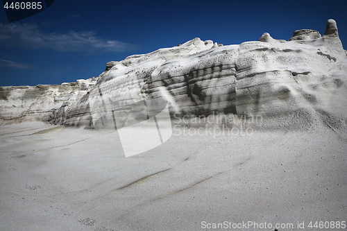 Image of detail of rock formations in Milos island