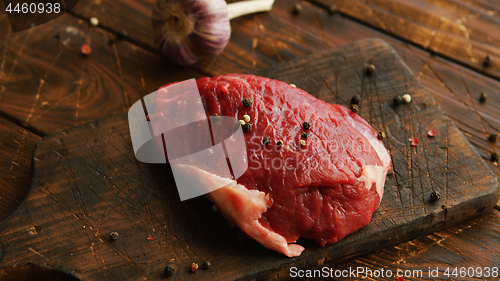 Image of Pepper and garlic near meat