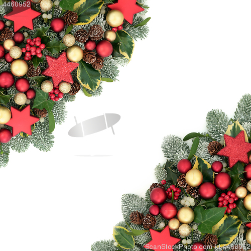 Image of Christmas Festive Background Border 