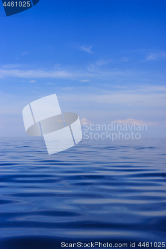 Image of Water and sky nature background on simple and pure landscape