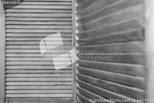 Image of Black-and-white background wooden screen