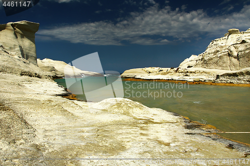 Image of view of beautiful Sarakiniko beach