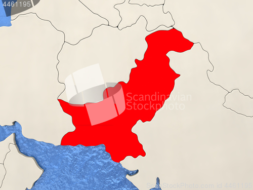 Image of Pakistan on map