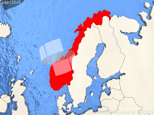 Image of Norway on map