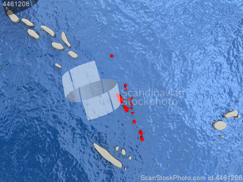 Image of Vanuatu on map
