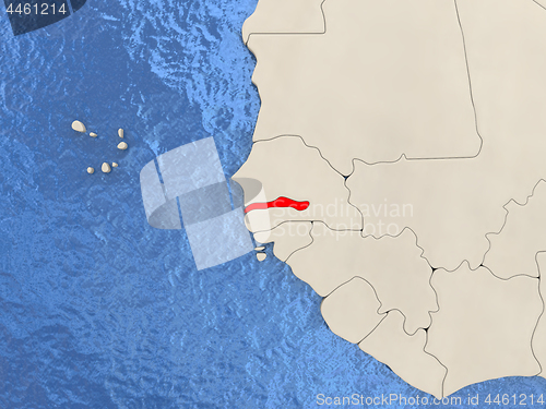 Image of Gambia on map