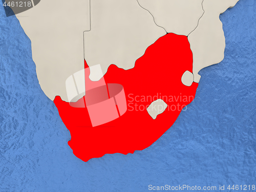 Image of South Africa on map