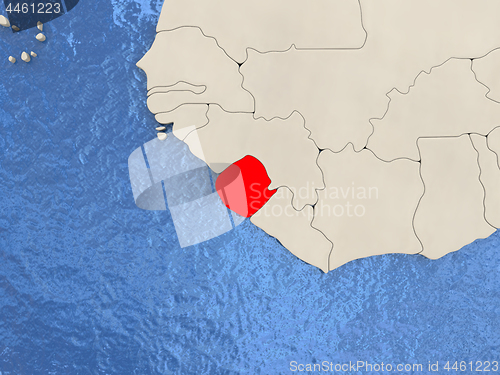 Image of Sierra Leone on map