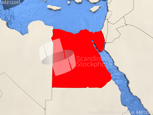 Image of Egypt on map