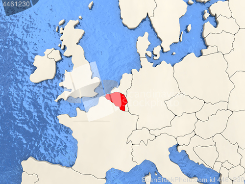 Image of Belgium on map