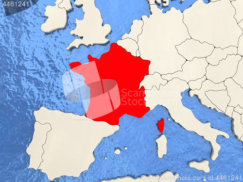 Image of France on map