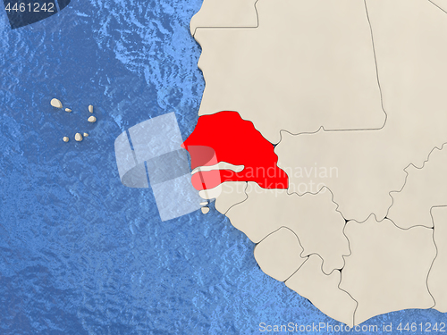 Image of Senegal on map