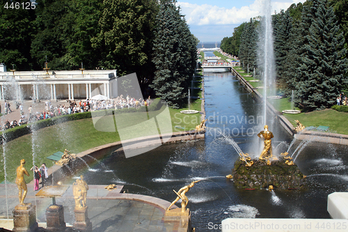 Image of Peters Palace at Peterhof, St Petersburg, Russia.