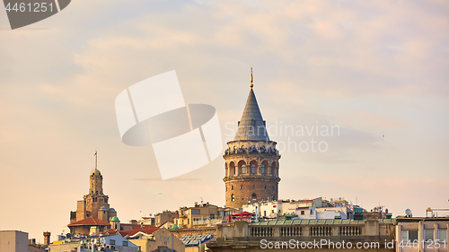 Image of Istanbul at sunset - Galata district, Turkey