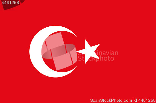 Image of Colored flag of Turkey