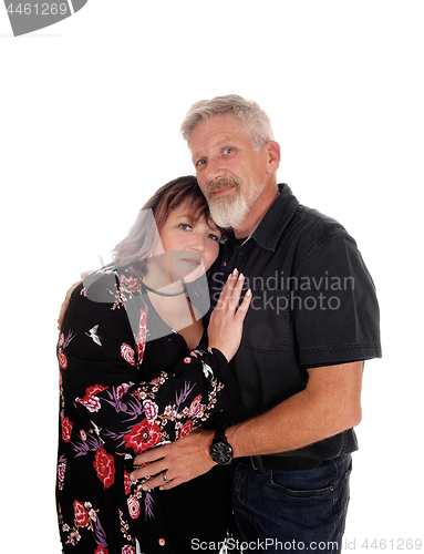 Image of Middle age couple loving each other