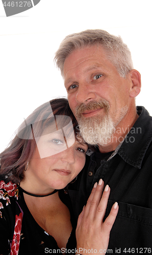 Image of Middle age couple loving each other