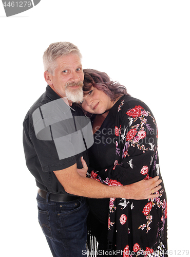 Image of Middle age couple loving each other