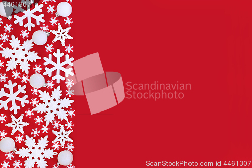 Image of Snowflake Abstract Background Border