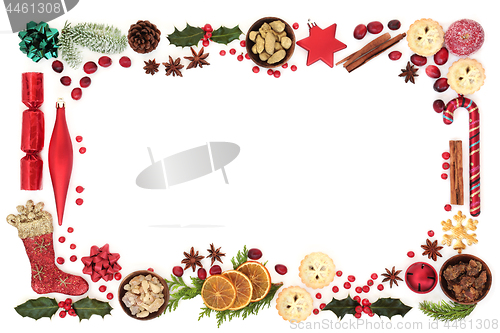 Image of Christmas Festive Background Border