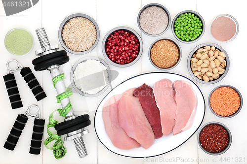 Image of Body Building Equipment and Health Food