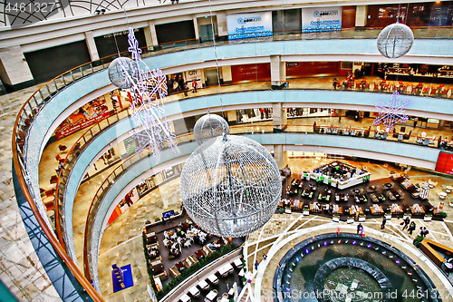 Image of Shopping complex Afimall City is located in business center Moscow City.