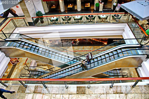 Image of Shopping complex Afimall City is located in business center Moscow City.