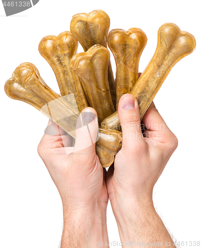 Image of Hand with dog bone