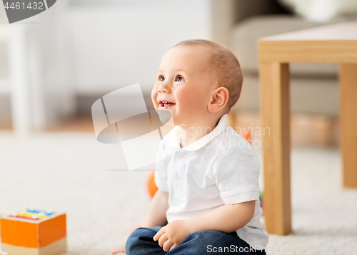 Image of little baby boy at home