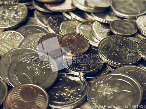 Image of Vintage Many Euro coins