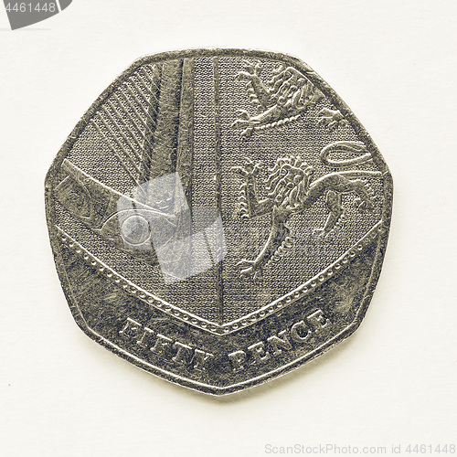 Image of Vintage UK 50 pence coin