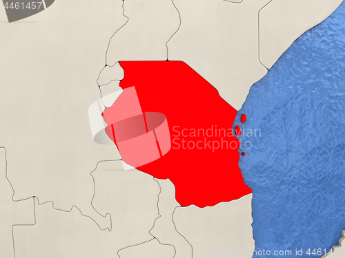 Image of Tanzania on map