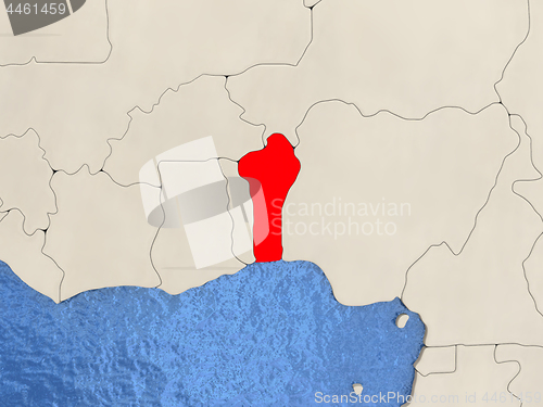 Image of Benin on map