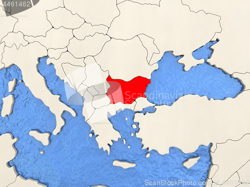 Image of Bulgaria on map
