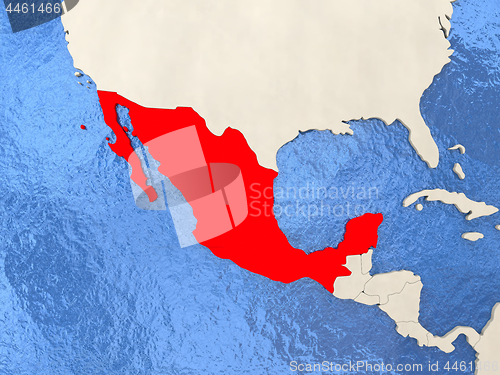 Image of Mexico on map