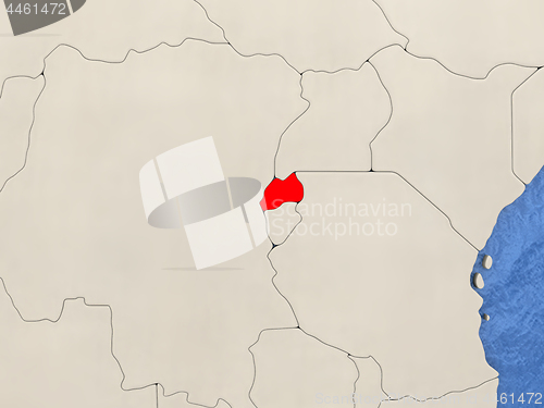 Image of Rwanda on map